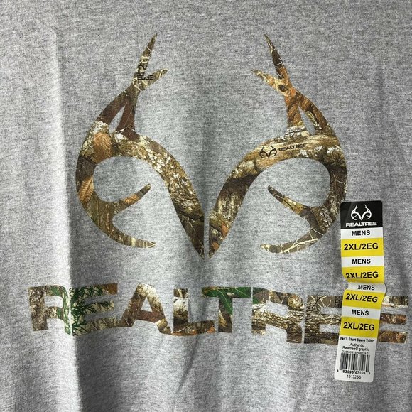 Realtree Men's Camo Antler Print T Shirt Size 2XL - Picture 3 of 4
